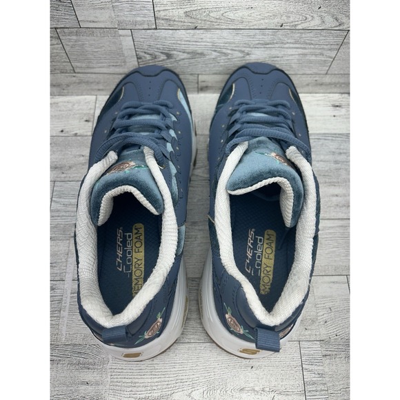 Skechers D'Lites 13084 Blue Casual Sneaker Shoes Women Size 9 - Picture 7 of 13